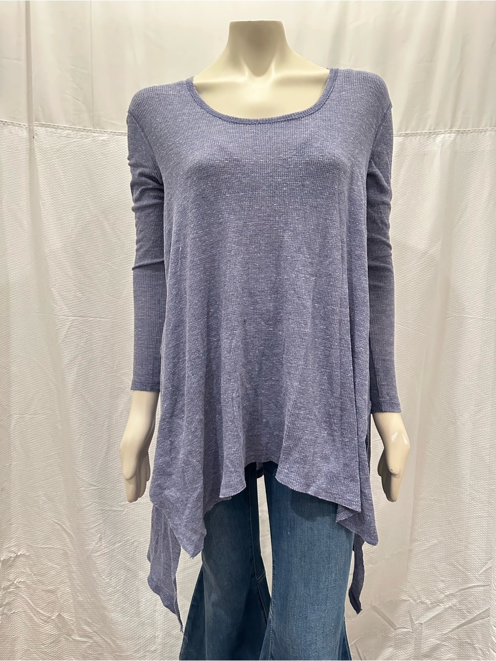 Free People Periwinkle Handkerchief Hem Tunic